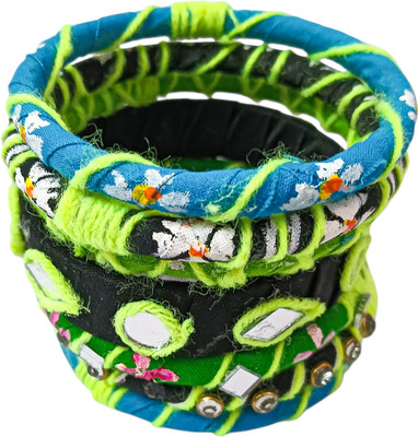 Soundarya boutique Fabric Bangle Set(Pack of 7)