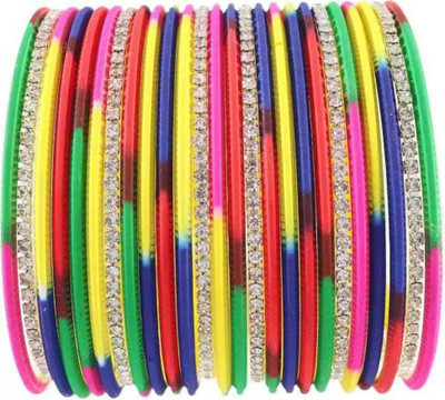RADHA MOHAN EMPIRE Metal Zircon Bangle Set(Pack of 26)