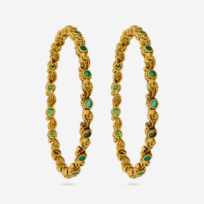 Kushal's Fashion Jewellery Copper Gold-plated Bangle