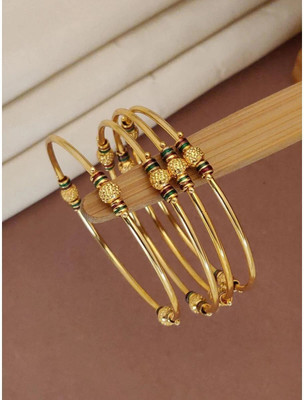 Dharti Ent Copper Gold-plated Bangle Set(Pack of 4)