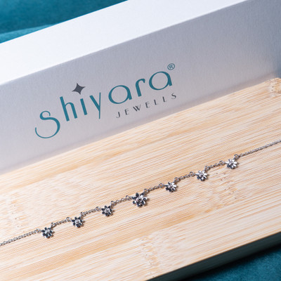 Shiyara JEWELLS Sterling Silver Rhodium Bracelet