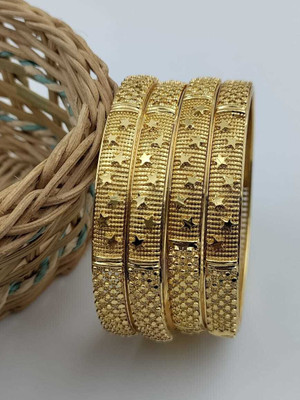 SB ENERTPRISE Brass Beads Gold-plated Kada(Pack of 4)