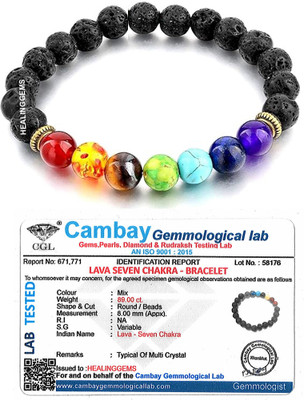 TrueBuy Rose Quartz, Amethyst, Citrine + Golden, Tiger's Eye, Turquoise, 7 Chakra Agate Bracelet