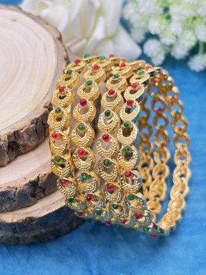 Kawai Alloy Beads Gold-plated Bangle Set(Pack of 4)