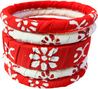 Soundarya boutique Fabric Bangle Set(Pack of 5)