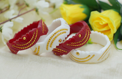 SATTIK Plastic Gold-plated Shakha Pola(Pack of 4)