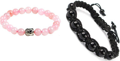 Malas Collection Stone, Fabric Bracelet Set(Pack of 2)