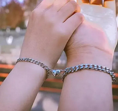 REVERSEA Alloy Silver Bracelet Set(Pack of 2)