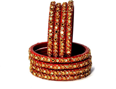 Charu Glass Bangle Set(Pack of 8)