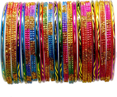 RADHA MOHAN EMPIRE Glass Bangle Set(Pack of 24)