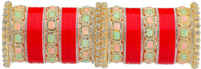 SBS Alloy Beads, Pearl, Cubic Zirconia Gold-plated Chudas(Pack of 62)