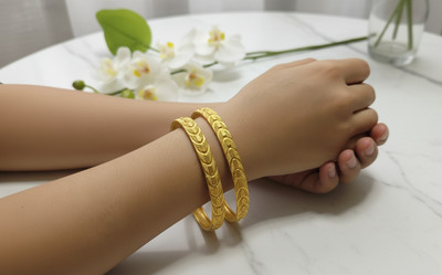 gupta jewellery Alloy Gold-plated Bangle Set(Pack of 2)