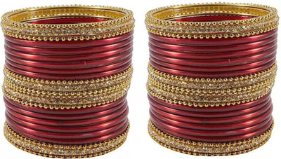 RADHA MOHAN EMPIRE Metal, Glass Bangle Set(Pack of 48)