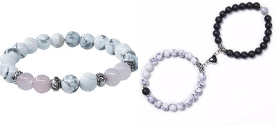 Malas Collection Crystal, Dori, Stainless Steel Bracelet Set(Pack of 2)
