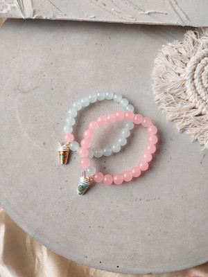 Icandies Stone, Glass Bracelet Set(Pack of 2)