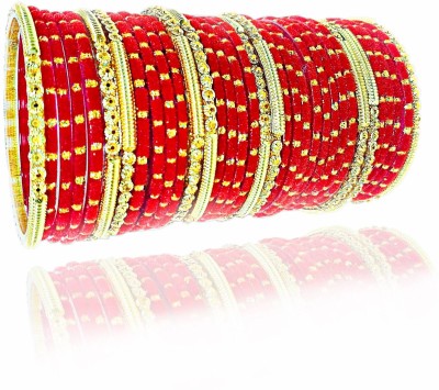 Sobhagya Glass Gold-plated Bracelet Set(Pack of 36)