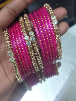 wear your shine with sk Glass Bangle Set(Pack of 10)