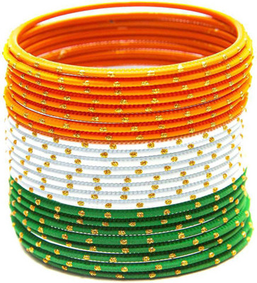 Zingy Metal, Fabric Gold-plated Bangle Set(Pack of 24)