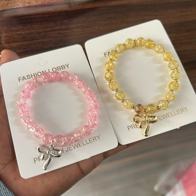 FashionLobby Glass Beads Bracelet Set(Pack of 2)
