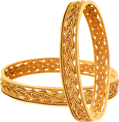 FFC-FASHION FOR CHOICE Copper Gold-plated Bangle Set(Pack of 2)
