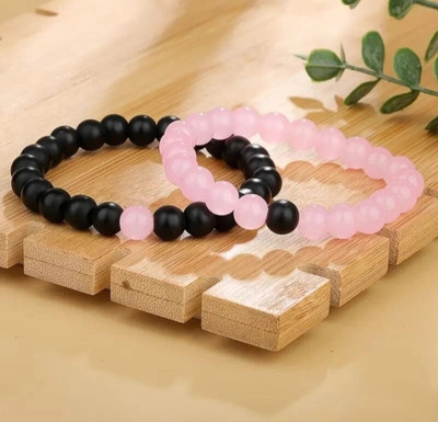DIVINE SOUVENIRS Crystal Quartz Bracelet Set(Pack of 2)