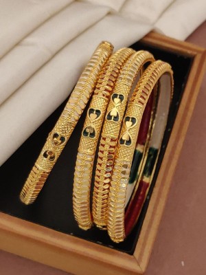 _SHREEJI_ Brass Gold-plated Bangle Set(Pack of 4)