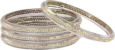 STYOLLO Glass Zircon Bangle Set(Pack of 4)
