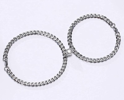 JS Enterprises Dori, Stainless Steel Silver Bracelet