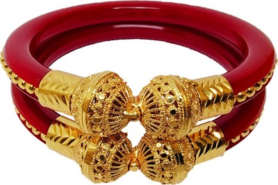 ZR JEWELS Plastic Gold-plated Shakha Pola(Pack of 2)