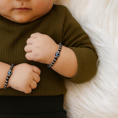 925 SILLER Sterling Silver Beads Rhodium Bracelet(Pack of 2)