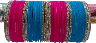 DURGANSH Glass Zircon Bangle Set(Pack of 36)