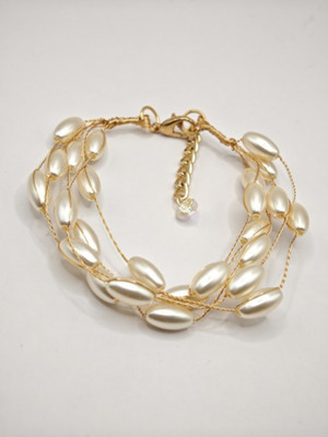 sapraa trends Mother of Pearl Gold-plated Bracelet