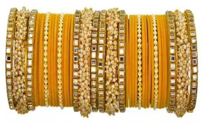 DONERIA Metal Beads Bangle Set(Pack of 40)