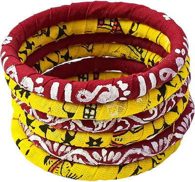 Soundarya boutique Fabric Bangle Set(Pack of 6)