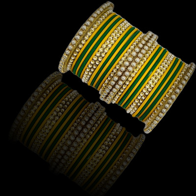 Royal Bangles Metal Zircon Bangle Set(Pack of 2)