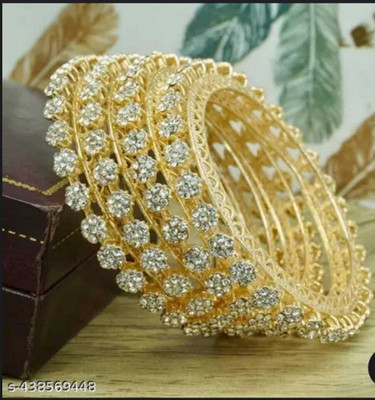 jayajwell Alloy Gold-plated Bangle Set(Pack of 4)