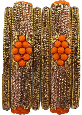 GLIKA Metal Beads, Zircon Gold-plated Bangle Set(Pack of 6)