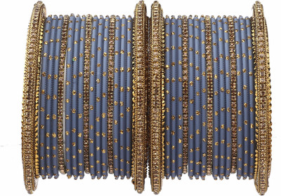 ZINEKA Metal Zircon Gold-plated Bangle Set(Pack of 34)