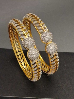AyanAarsh Alloy Gold-plated Bangle(Pack of 2)
