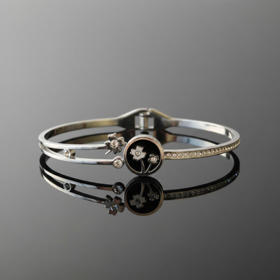 Estyle Stainless Steel Silver Cuff