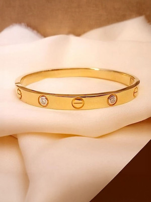 MoonMade Stainless Steel Zircon Gold-plated Kada