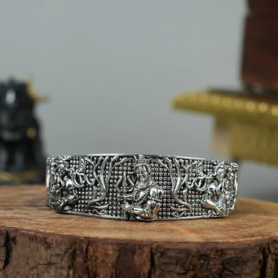 MK Gallery Oxidised Silver Silver Kada