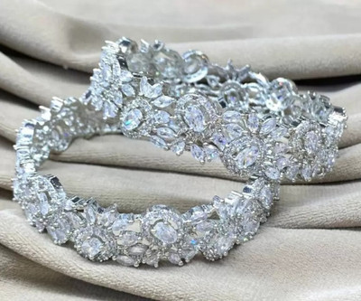 DENICRAAS Alloy Diamond Kada(Pack of 2)