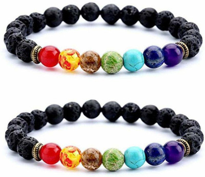 DIVINE SOUVENIRS Stone Beads Bracelet(Pack of 2)