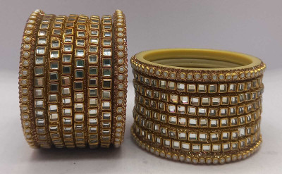 Rajwadi Plastic Gold-plated Bangle Set(Pack of 16)