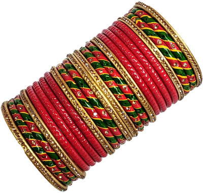 Anshi Creations Lac Bangle Set(Pack of 24)