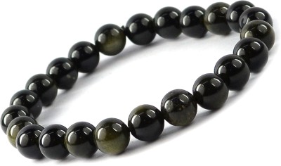 CRYSTU Stone, Black Obsidian Beads, Agate, Crystal Bracelet