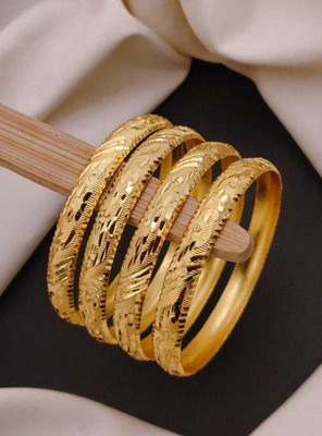 Dharti Ent Brass Gold-plated Bangle Set(Pack of 4)