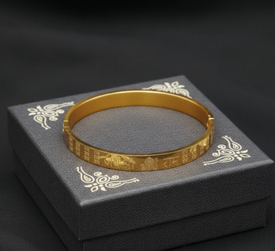 Vinayak Stainless Steel Gold-plated Kada
