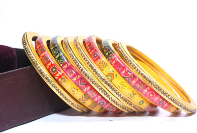 Anshi Creations Lac Bangle Set(Pack of 8)